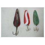 Vintage James E. Clark Spoon Lure, and 2 unbranded