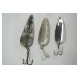 Vintage James E. Clark Spoon Lure, and 2 unbranded