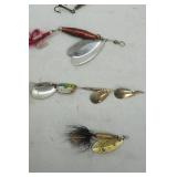 Vintage Spinner Bait & Fly Fishing Lures (5ct) Les Davis, Rooster & more