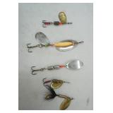 Vintage Spinner Bait & Fly Fishing Lures: Mepps, Heddon, Rooster Tail