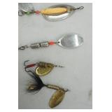 Vintage Spinner Bait & Fly Fishing Lures: Mepps, Heddon, Rooster Tail