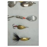 Vintage Spinner Bait & Fly Fishing Lures: Mepps, Heddon, Rooster Tail