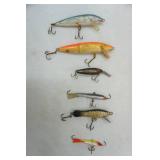 Vintage Rapala & L&S Fishing Lure Lot (5ct)