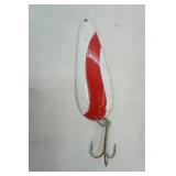 Vintage 5" Spoon Lure Red & White