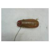 Vintage Wooden Mouse Fishing Lure 4.25" long by 1.75" wide