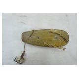 Vintage Wooden Mouse Fishing Lure 4.25" long by 1.75" wide