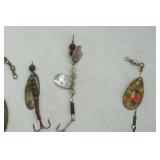 Vintage Fly Fishing & Spinner Lures (4ct)