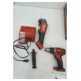 Milwaukee Grinder, Drill/Driver, Charging Block & Bag