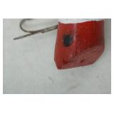 Vintage Red & White Wooden Mouse Fishing Lure