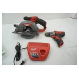 Milwaukee Drill/Driver, Circular Saw & M12 Charging Block