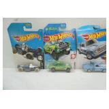 Hot Wheels (9ct) unopened. Most are HW Workshop