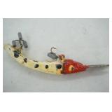 Vintage Wooden Flatfish Fishing Lure