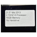 Apple 21.5" Mid 2013 Desktop