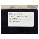 Apple 21.5" Mid 2013 Desktop