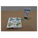 240- Shamrock Temporary Tatoos and Green Body Glitter