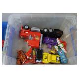 Bin of "Cars" Character Toy Cars