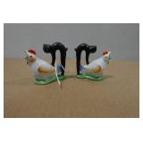 Vintage Cat & Chicken Salt & Pepper Shaker Set
