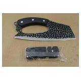 8" Carbon Steel Professional Chef Knife with Sharpener