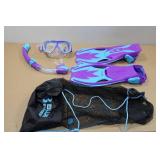 Cressi Kids Snorkel Set - Fin Size L/XL