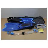 Cressi Adult Rondine Palau Fin Snorkel Set - Fin Size XS/S