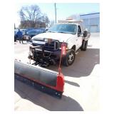 2004 Ford F450 XL Super Duty Dump Truck with Western Plow