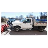2004 Ford F450 XL Super Duty Dump Truck with Western Plow