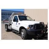 2004 Ford F450 XL Super Duty Dump Truck with Western Plow