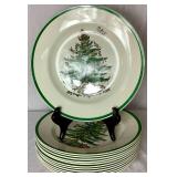 Vintage Spode Christmas Tree Made in England Dinner Plates -set of 12