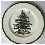 Vintage Spode Christmas Tree Made in England Dinner Plates -set of 12