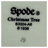 Vintage Spode Christmas Tree 10 Dessert Plates