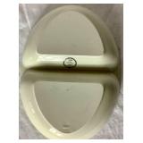 Vintage Spode Christmas Tree Imperial Cookware Stone China Souffle Dish, Large 11.5" Rimmed Serving Bowl and 11.5" Oval Divided Dish