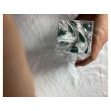 Pair of Orrefors Tornado Crystal Candlesticks 6.5" Tall - Signed and  Orrefors Ice Cube Votive Candle Holder