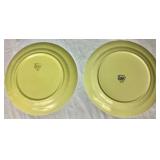 Vintage Lu-Ray Pastels - Set of 8 - 9" Dinner Plates (2 Yellow, 2 Pink, 2 Blue, 2 Green)