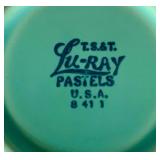 Vintage Lu-Ray Pastels - Set of 10 - 7" Cereal Bowls ( 2 Yellow - one with chip, 3 Pink, 2 Blue, 3 Green)