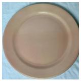 Set of 2 Vintage Lu-Ray Pastels 14" Round Platters (Pink and Yellow)