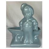 Vintage Haeger Lil Boy Sailor with Boat Planter Dusty Boat 7" H x 5.5" W