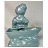 Vintage Haeger Lil Boy Sailor with Boat Planter Dusty Boat 7" H x 5.5" W