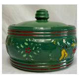 Red Wing Pottery "Dancing Peasants" Lidded Casserole Dish