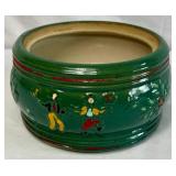 Red Wing Pottery "Dancing Peasants" Lidded Casserole Dish