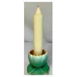 Vintage Weller Pumila Lily Pad and Lotus Flower Candle Holders