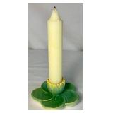 Vintage Weller Pumila Lily Pad and Lotus Flower Candle Holders