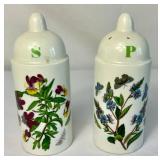 Portmeirion Botanic Garden Trivet, Salt & Pepper, Cheese Slicer Board, Cheese Knife & Spreader and Melamine Chopping Board