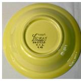 Set of 7 Vintage Lu-Ray Pastels 5.25" Dessert Bowls (2 Pink, 2 Yellow, 2 Blue, 1 Green),  Set of 3 -  7.75" Bowls (1 Green, 1 Yellow, 1 Pink), and 10" Green Handled Relish Tray