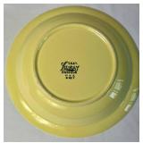 Set of 7 Vintage Lu-Ray Pastels 5.25" Dessert Bowls (2 Pink, 2 Yellow, 2 Blue, 1 Green),  Set of 3 -  7.75" Bowls (1 Green, 1 Yellow, 1 Pink), and 10" Green Handled Relish Tray