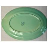 Set of 5 Vintage Lu-Ray Pastels Oval Serving Trays (12" - 2 Pink, 1 Blue, 1 Green and 13.5" - 1 Blue)