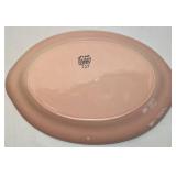 Set of 5 Vintage Lu-Ray Pastels Oval Serving Trays (12" - 2 Pink, 1 Blue, 1 Green and 13.5" - 1 Blue)