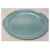 Set of 5 Vintage Lu-Ray Pastels Oval Serving Trays (12" - 2 Pink, 1 Blue, 1 Green and 13.5" - 1 Blue)