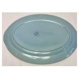 Set of 5 Vintage Lu-Ray Pastels Oval Serving Trays (12" - 2 Pink, 1 Blue, 1 Green and 13.5" - 1 Blue)