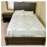 Hayward Queen Bed and Nightstand with Macys Martha Stewart Bedding