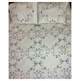 Hayward Queen Bed and Nightstand with Macys Martha Stewart Bedding